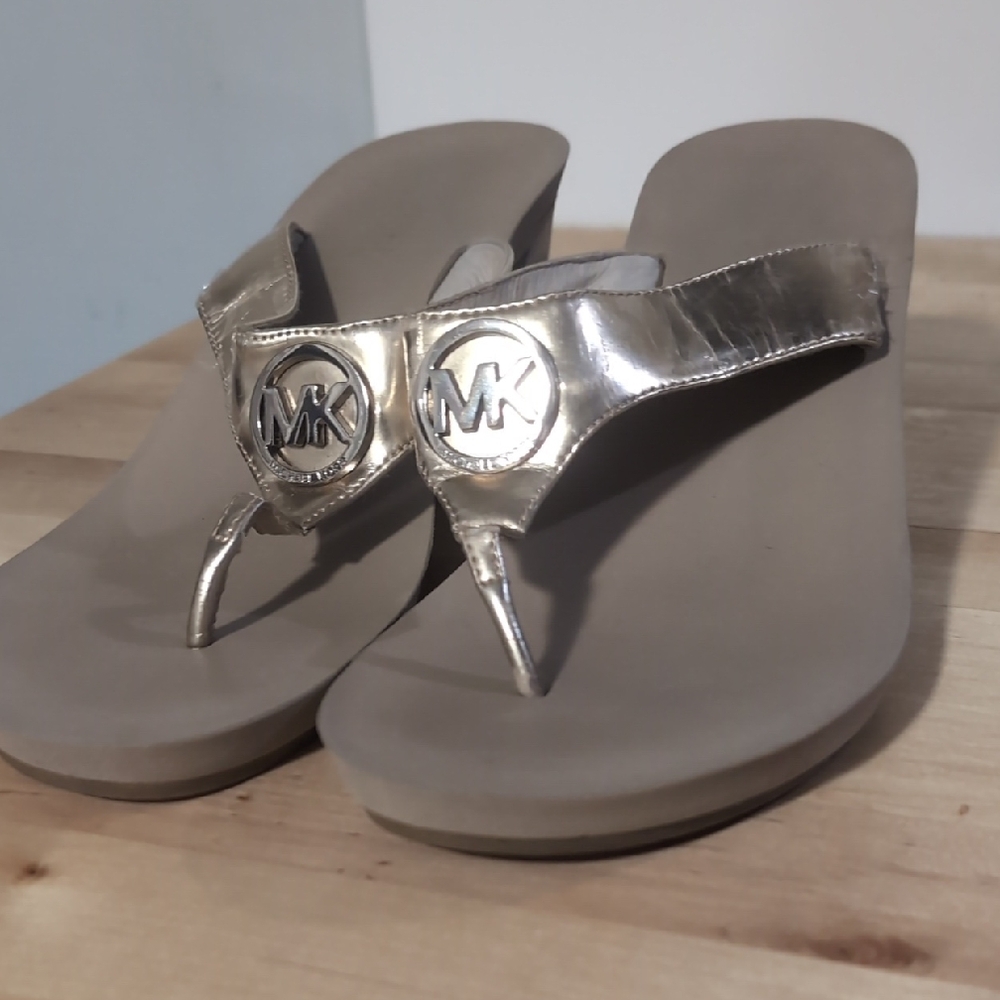 Michael Kors Gold Wedges